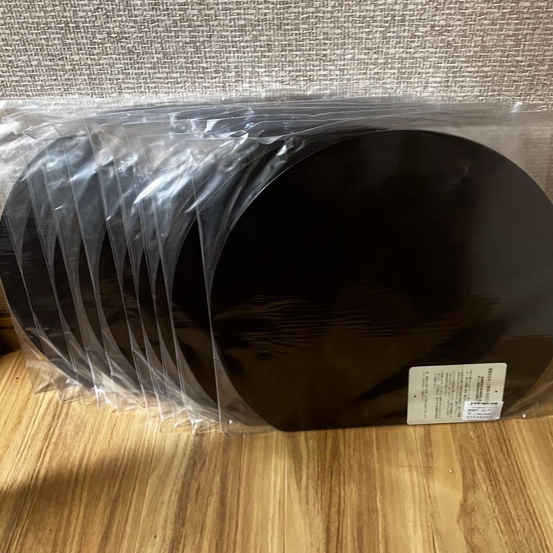 越前漆器 ヘギ目 両面半月ランチョンマット 天然木 10枚