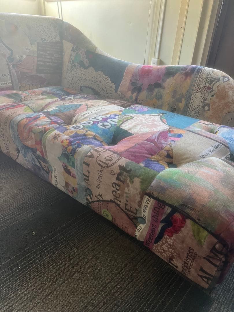 最終値下げ‼️934 パッチワークデザイン ソファ
