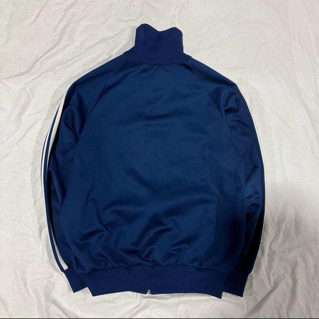 80s adidas デサント期　ブルージャージ　トラックジャケット　3本線