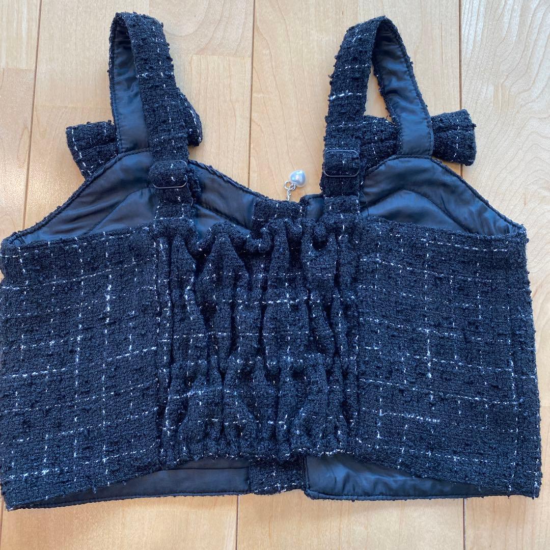 メゾピアノ　ツィード　ビスチェ　セットアップ　140cm