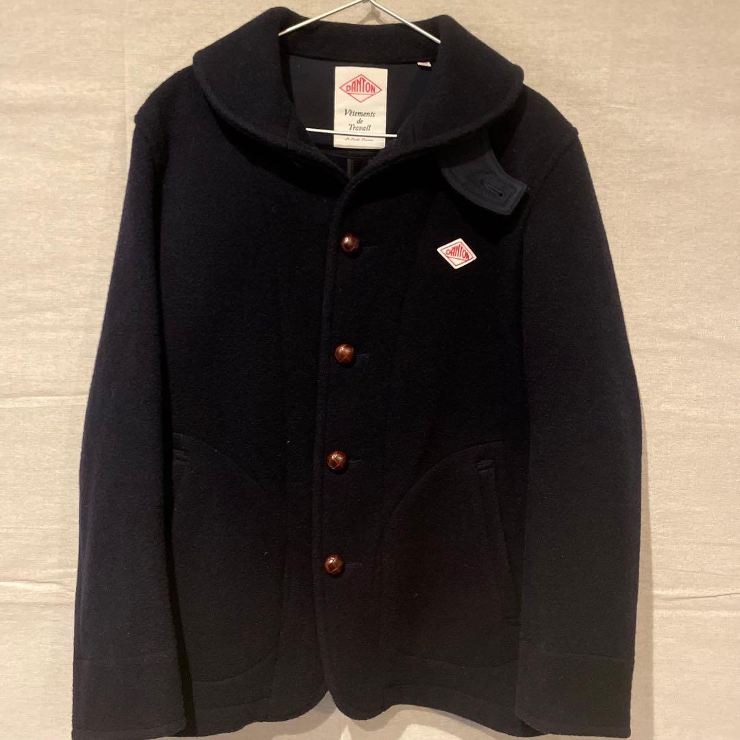 DANTON ウールモッサコート　ネイビー 42