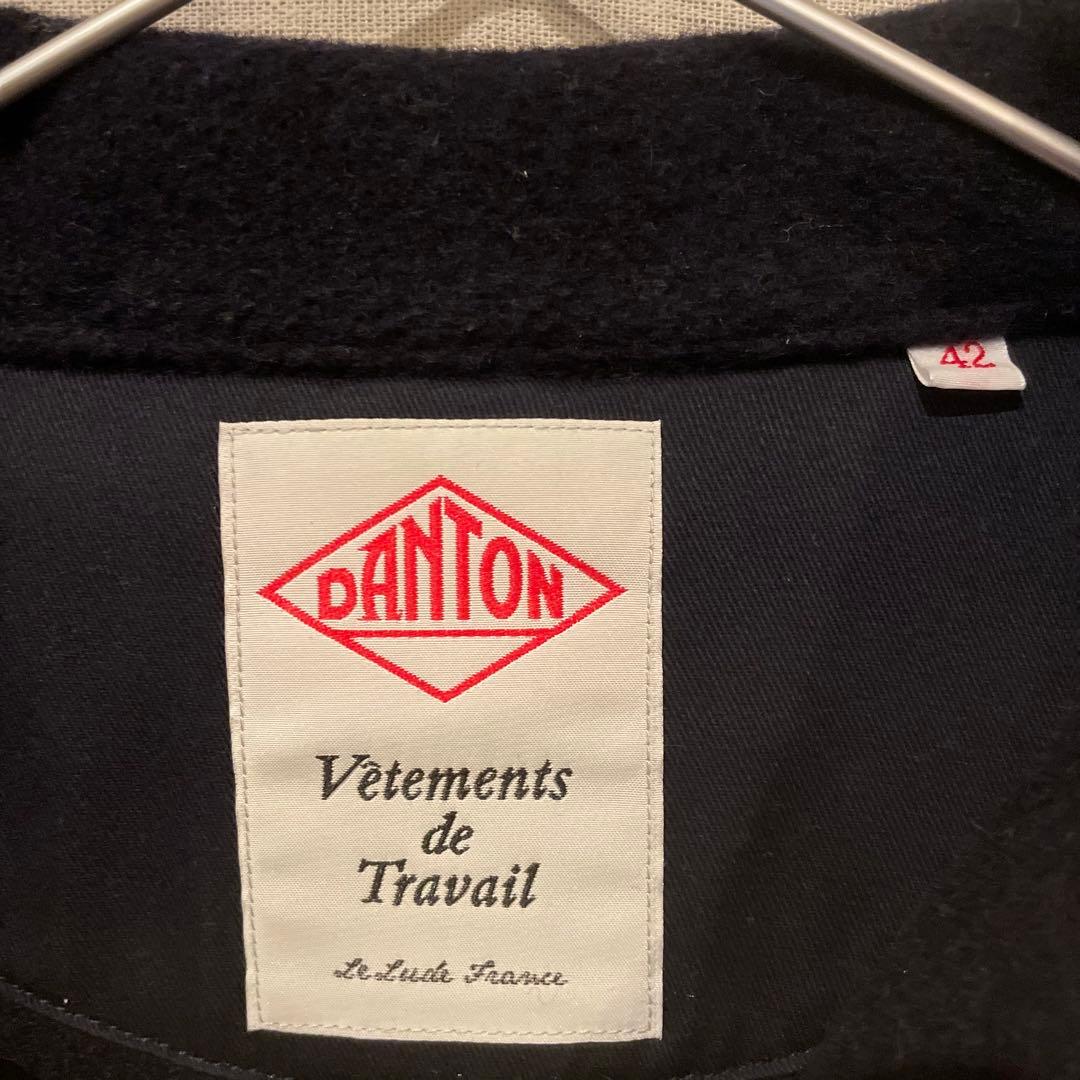 DANTON ウールモッサコート　ネイビー 42