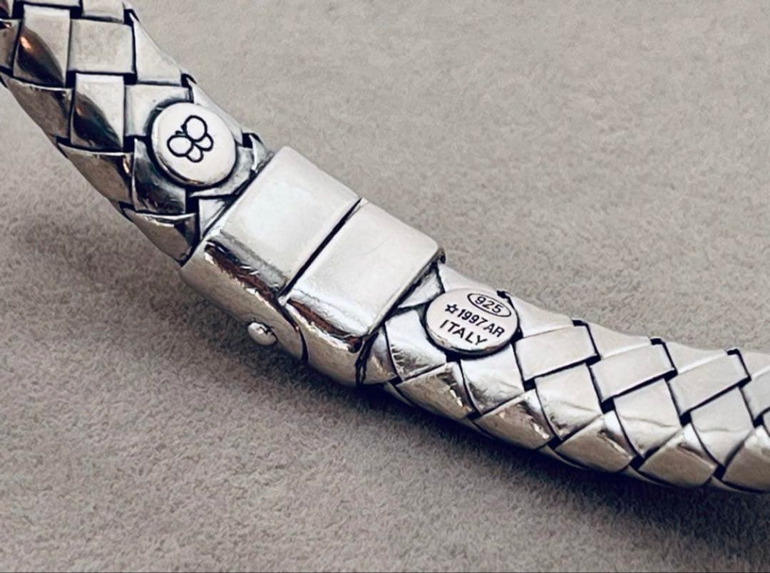 ボッテガヴェネタ　イントレチャート　バングル　シルバー　925