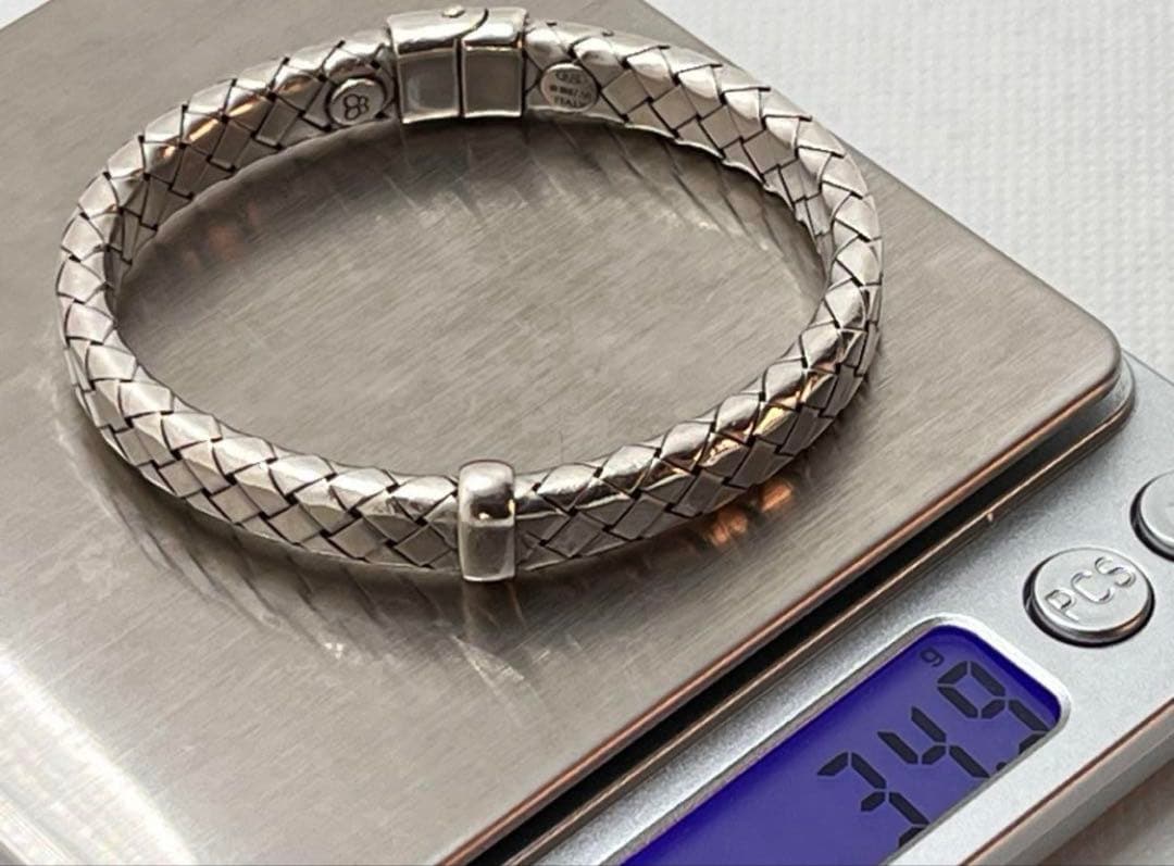 ボッテガヴェネタ　イントレチャート　バングル　シルバー　925