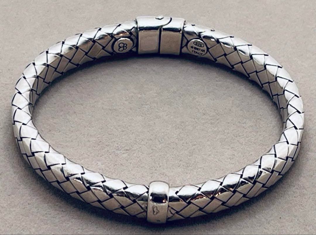 ボッテガヴェネタ　イントレチャート　バングル　シルバー　925