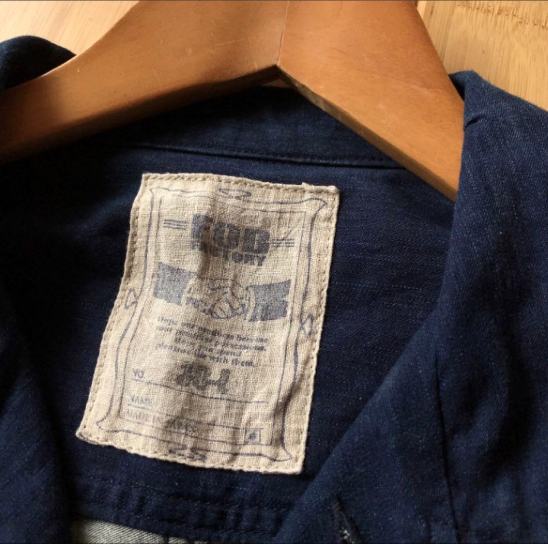 F.O.B.FACTORY メンズ Lインディゴ ショップ コート