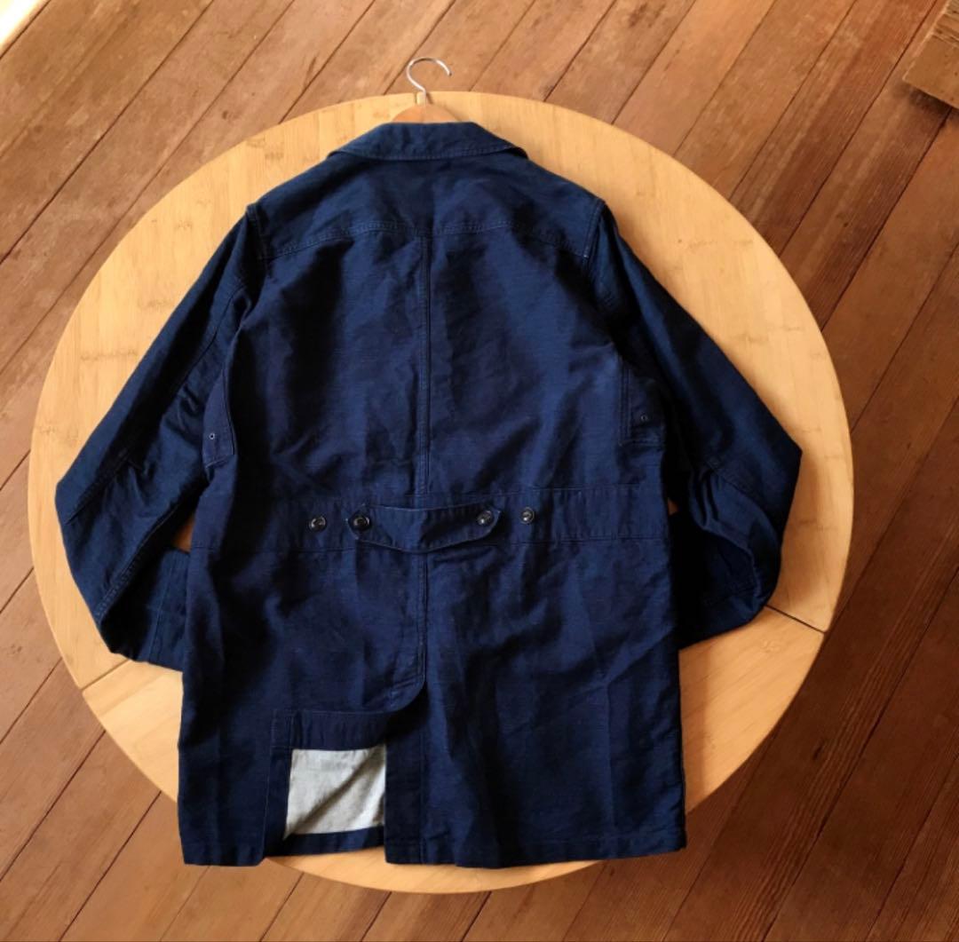 F.O.B.FACTORY メンズ Lインディゴ ショップ コート