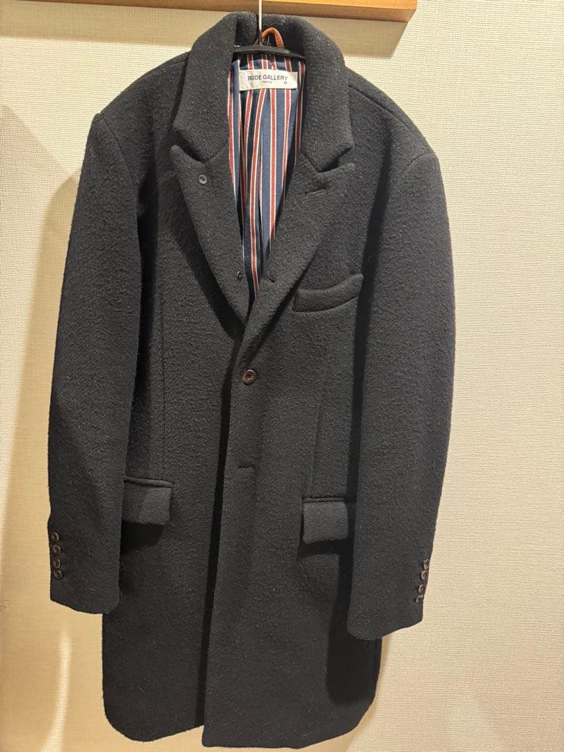 RUDE GALLERY 黒 チェスターコート