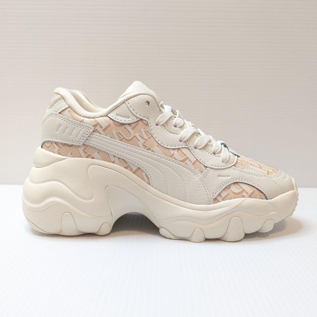 未使用 PUMA プーマ パルサー ウェッジ モノグラム 24 厚底 ホワイト