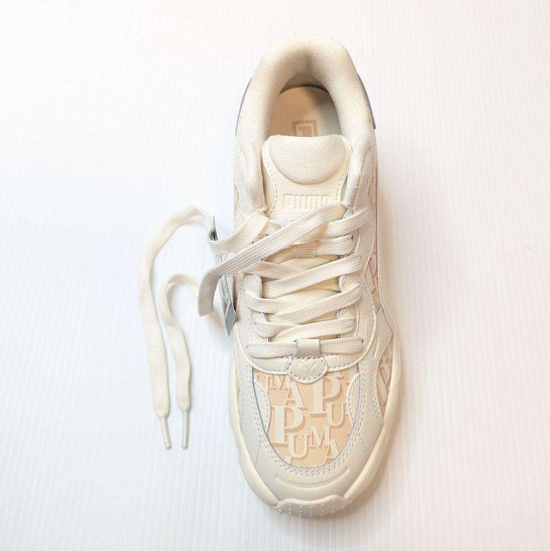 未使用 PUMA プーマ パルサー ウェッジ モノグラム 24 厚底 ホワイト