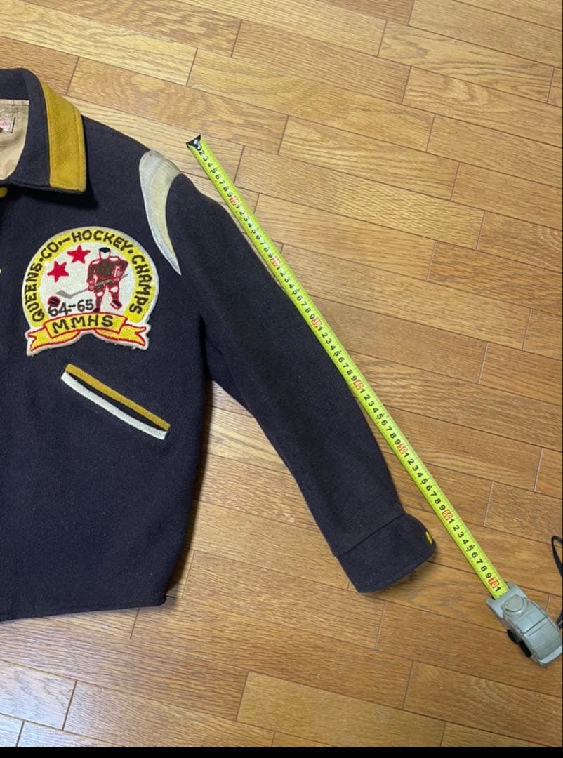 アワードジャケット　スタジャン　古着 ワッペン　ヴィンテージ　Mサイズ