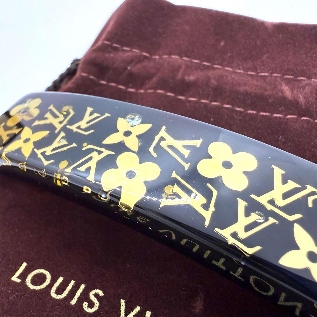 正規 美品 ルイヴィトン モノグラム バレッタ ヘアアクセサリー フランス製