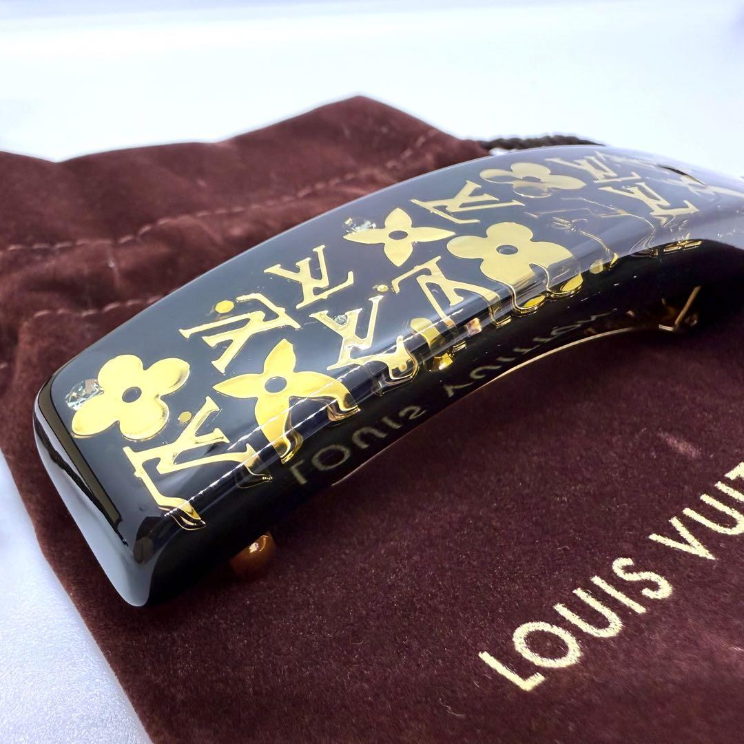 正規 美品 ルイヴィトン モノグラム バレッタ ヘアアクセサリー フランス製