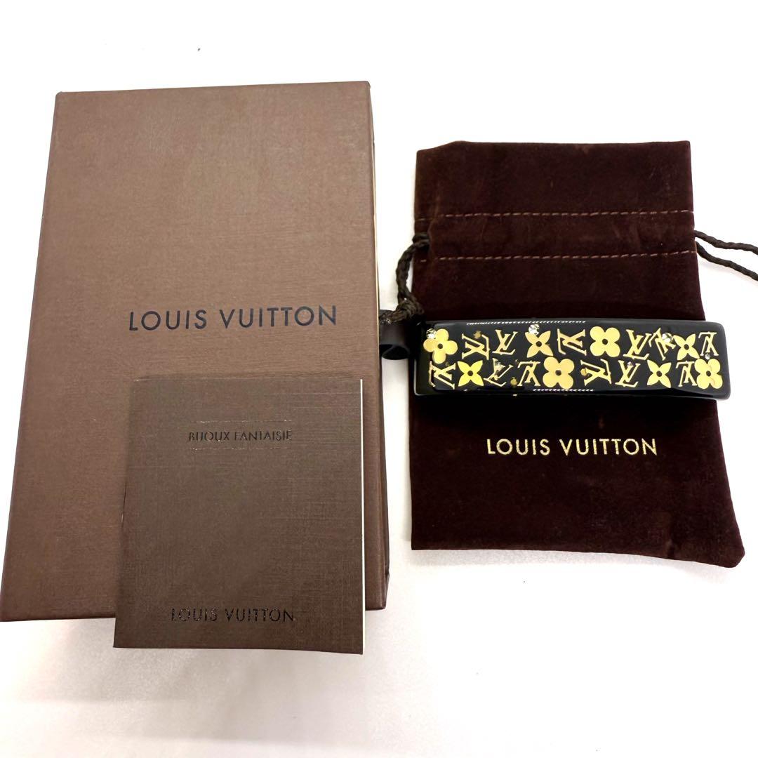 正規 美品 ルイヴィトン モノグラム バレッタ ヘアアクセサリー フランス製