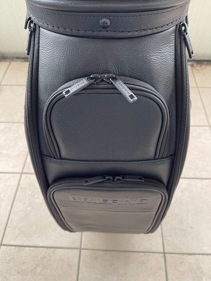 BRIEFING CR-11 ブラックレザーキャディバッグ&ヘッドカバー