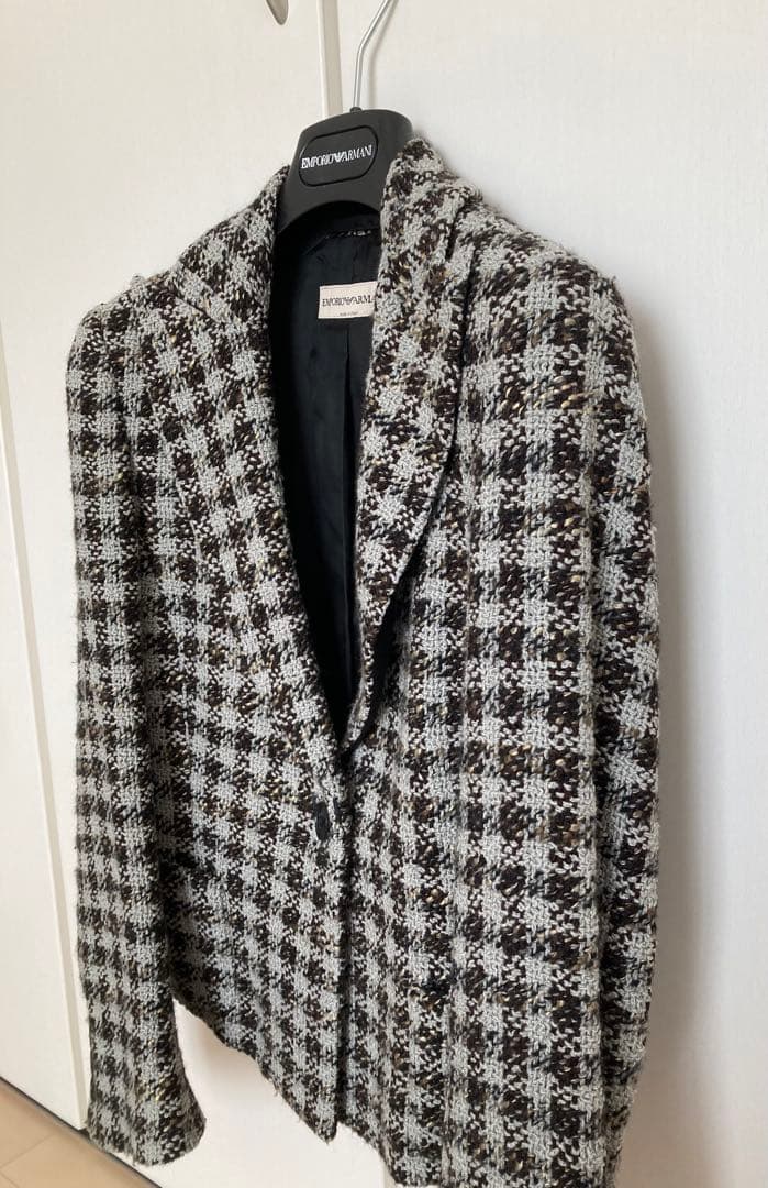 ☆エンポリオアルマーニ☆ ツィード　チェック柄 テーラードジャケット