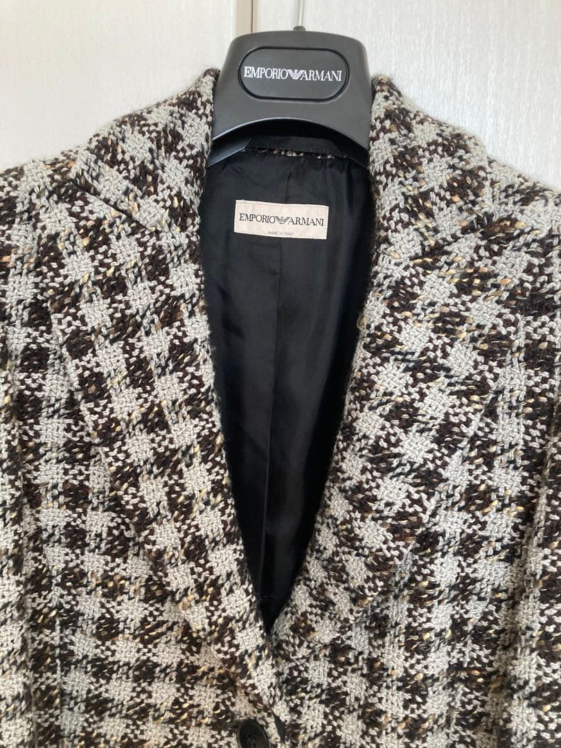 ☆エンポリオアルマーニ☆ ツィード　チェック柄 テーラードジャケット