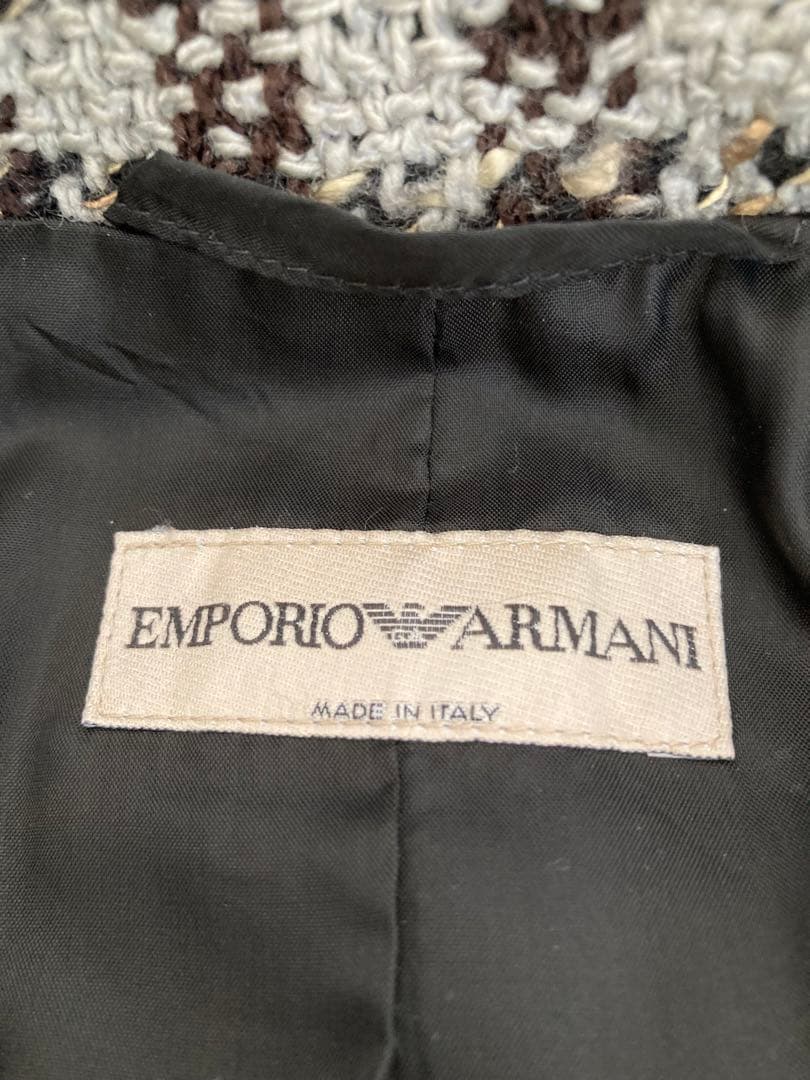 ☆エンポリオアルマーニ☆ ツィード　チェック柄 テーラードジャケット