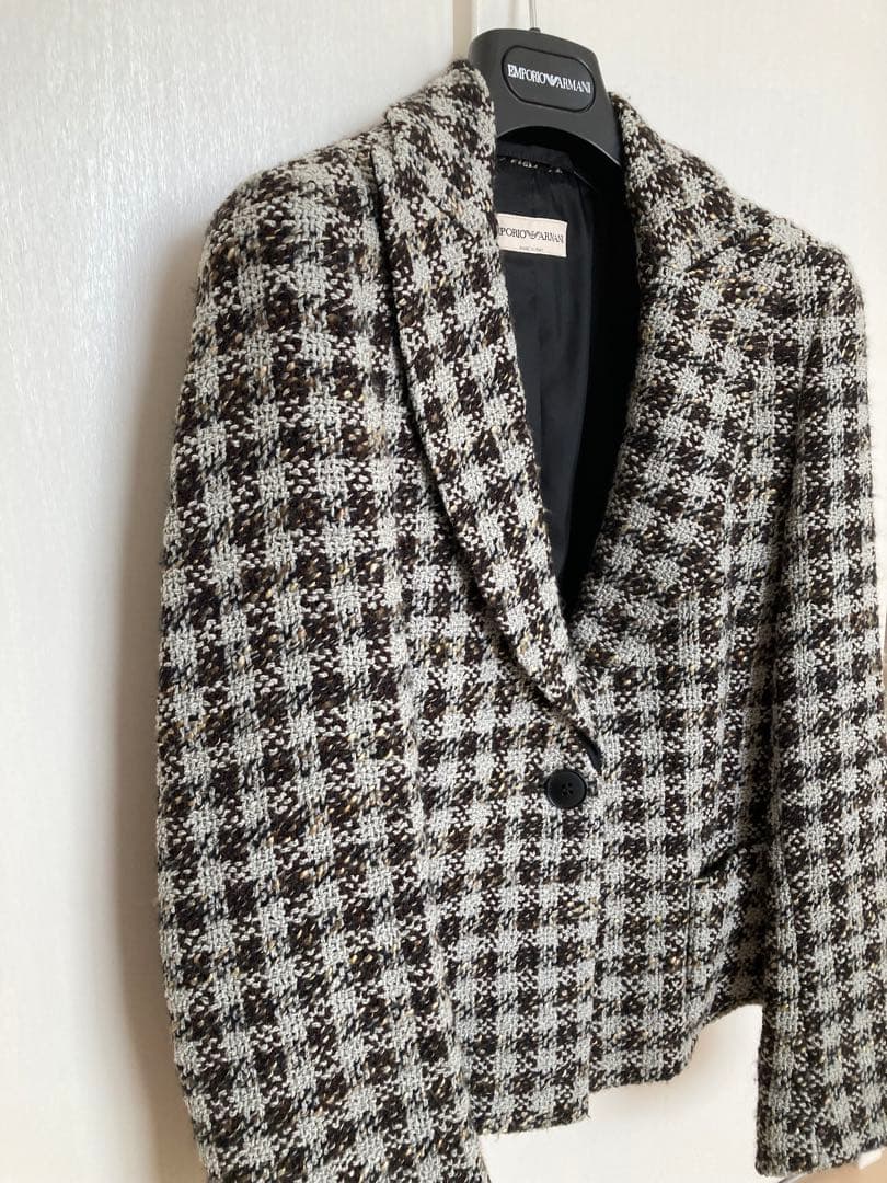 ☆エンポリオアルマーニ☆ ツィード　チェック柄 テーラードジャケット