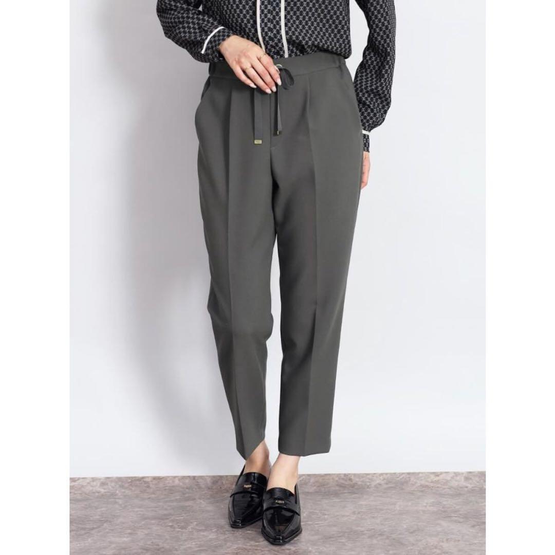 ヤマダヤFENNELフェンネル　クロップドテーパードパンツ （チャコールグレー）