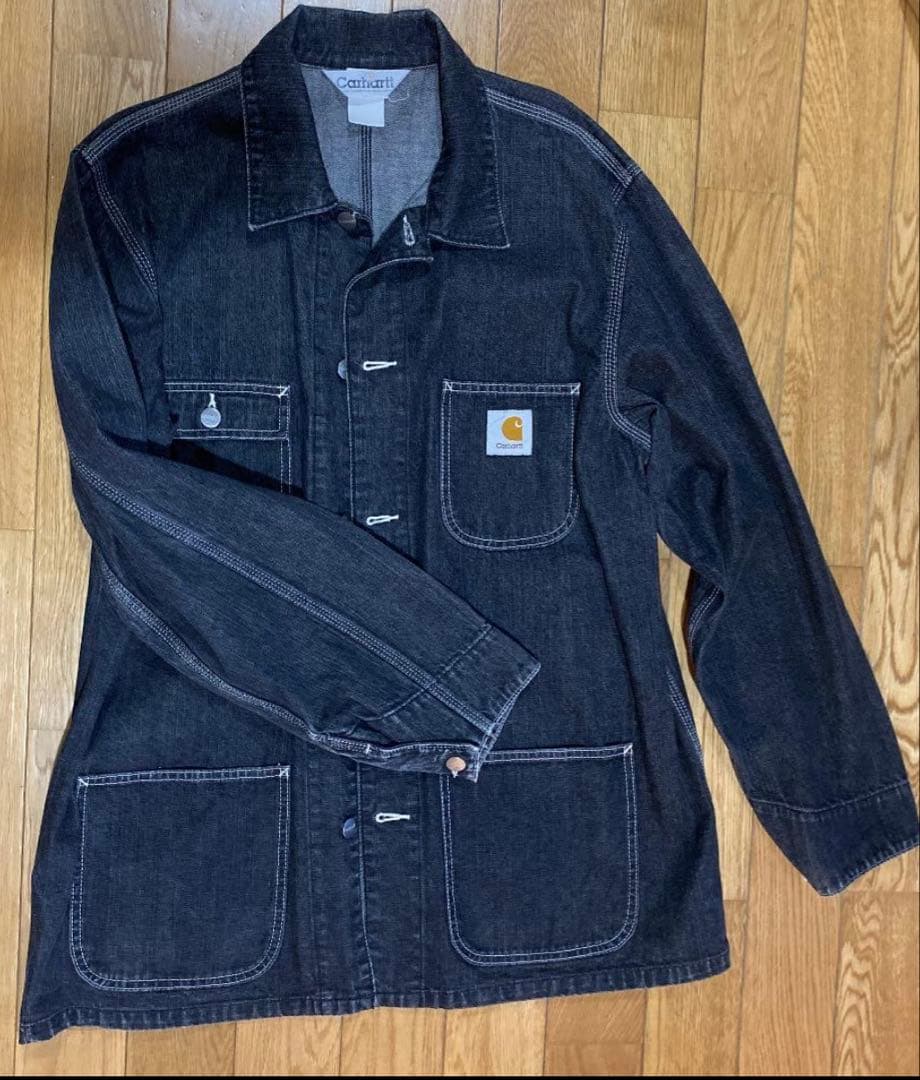 春先特割❗️デニムカバーオール カーハートブラックデニムXL
