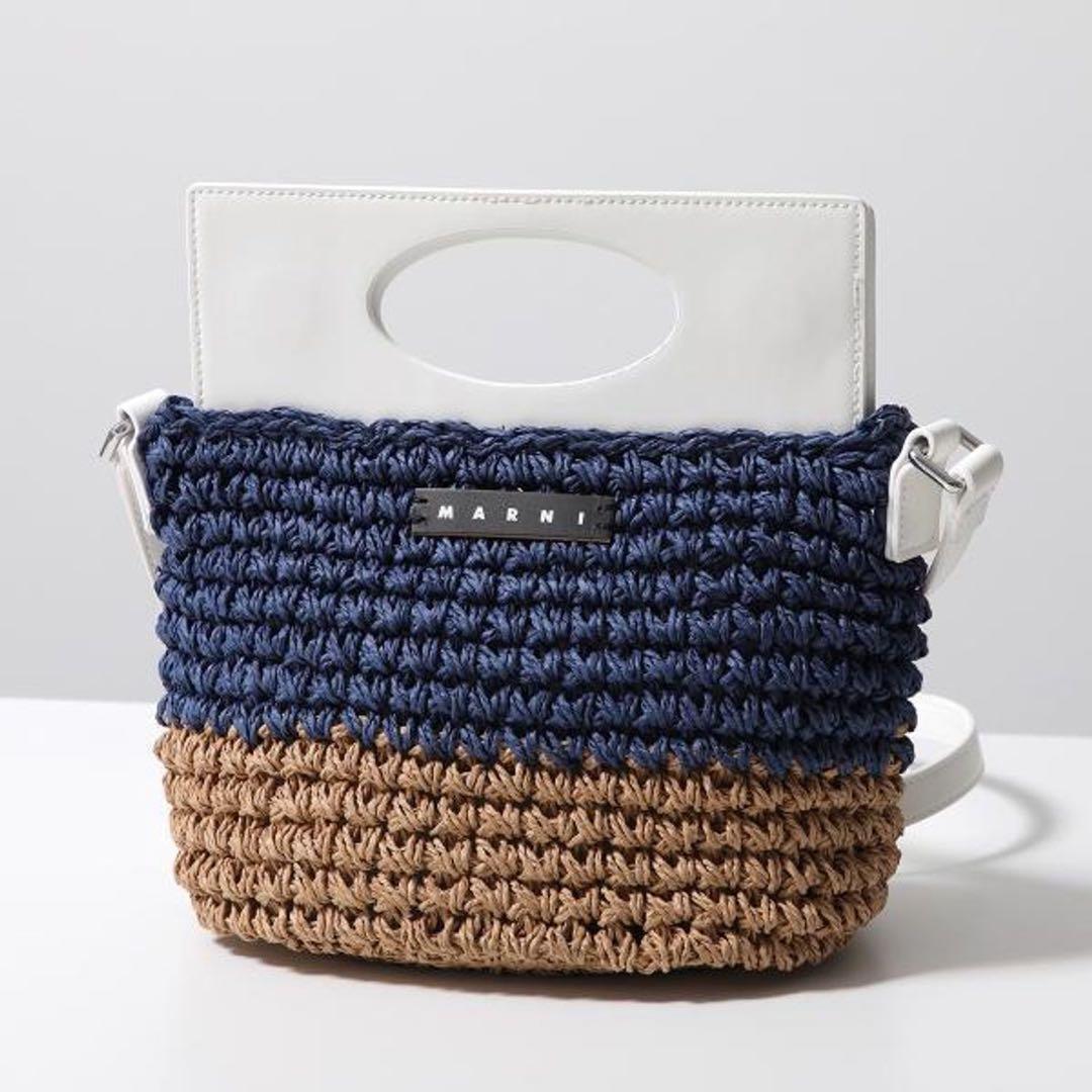 【6/3まで！限定半額】MARNI かごバック ショルダー タグ付き ブルー