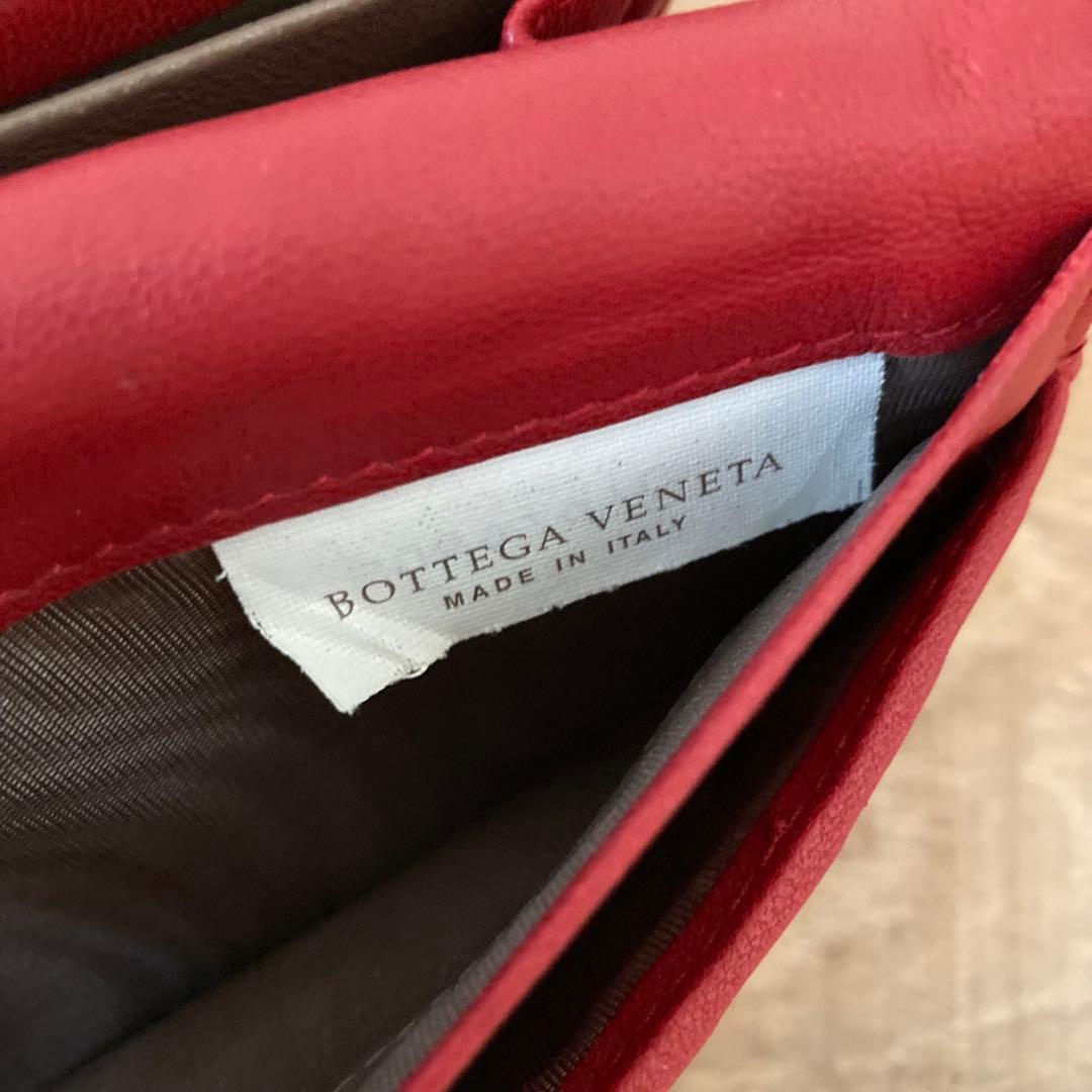 BOTTEGA VENETA ボッテガ イントレチャート 長財布 レッド 赤