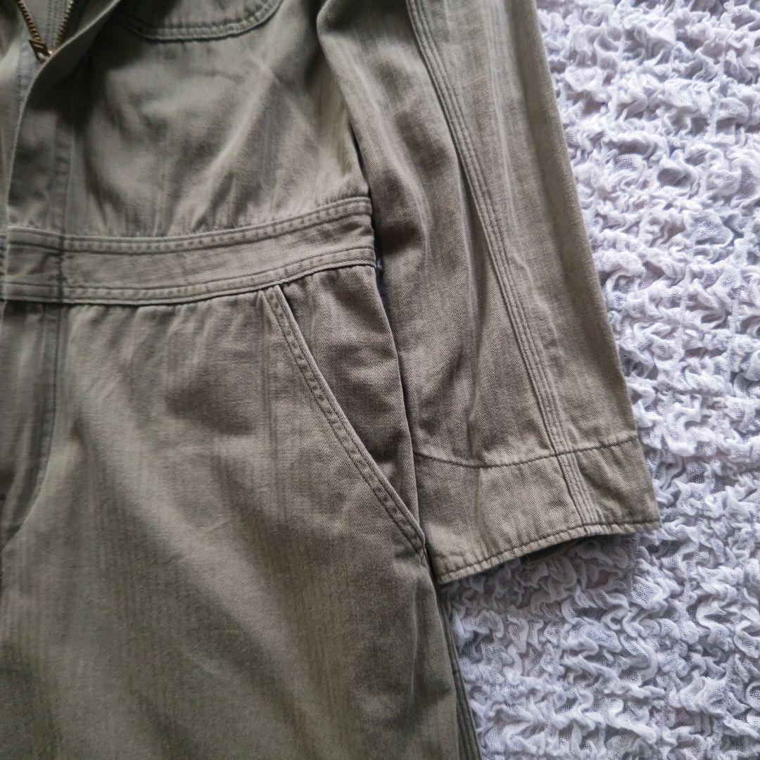 KAPITAL　コットン　オールインワンスカート　サイズ1　ロゴ入りメタルボタン