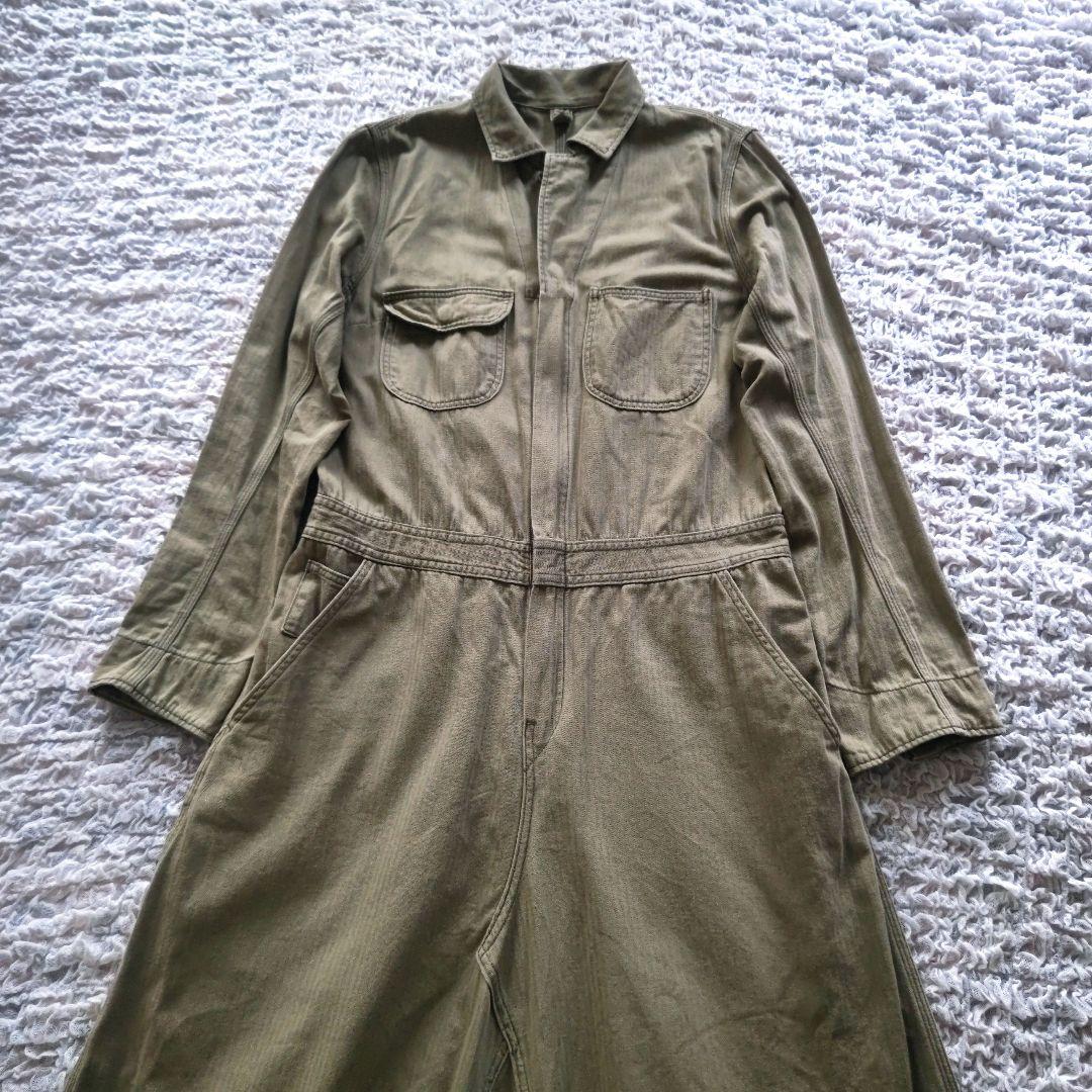 KAPITAL　コットン　オールインワンスカート　サイズ1　ロゴ入りメタルボタン