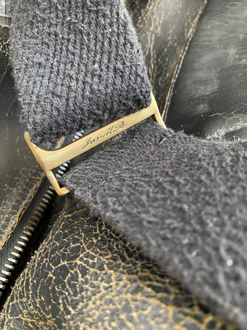 Jas-M.B. ボストンバッグ　レザー　ショルダーベルト