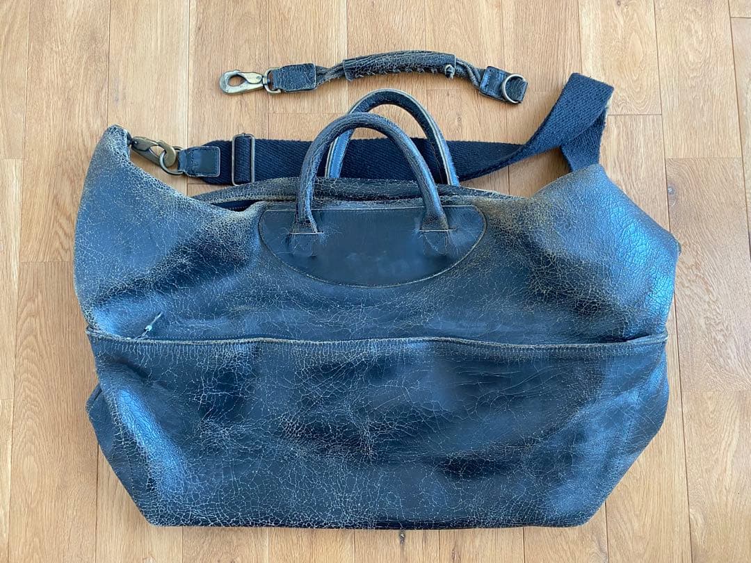 Jas-M.B. ボストンバッグ　レザー　ショルダーベルト