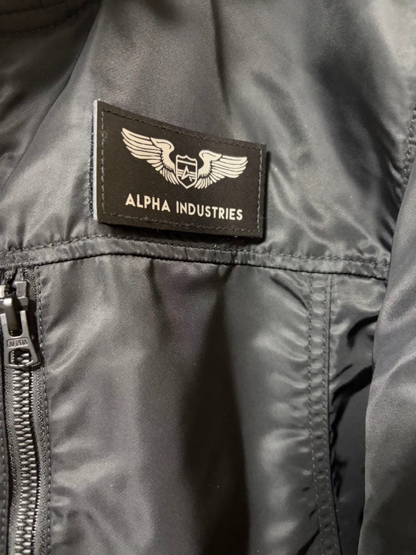 【美品・XL】ALPHA MA-1 フード着脱式 ブラック 定番人気