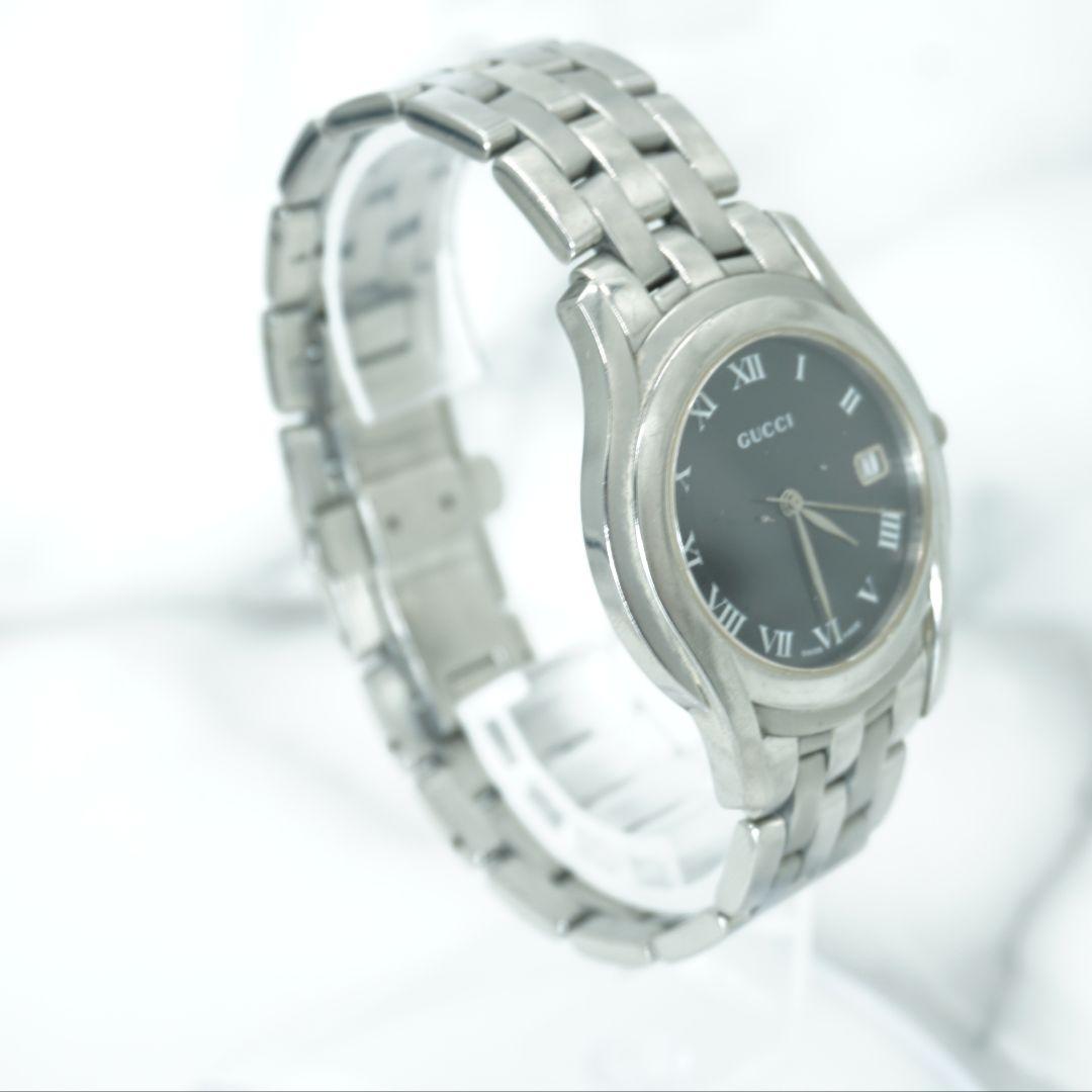 GUCCI 5500M メンズ 腕時計 シルバー クオーツ 電池交換済み