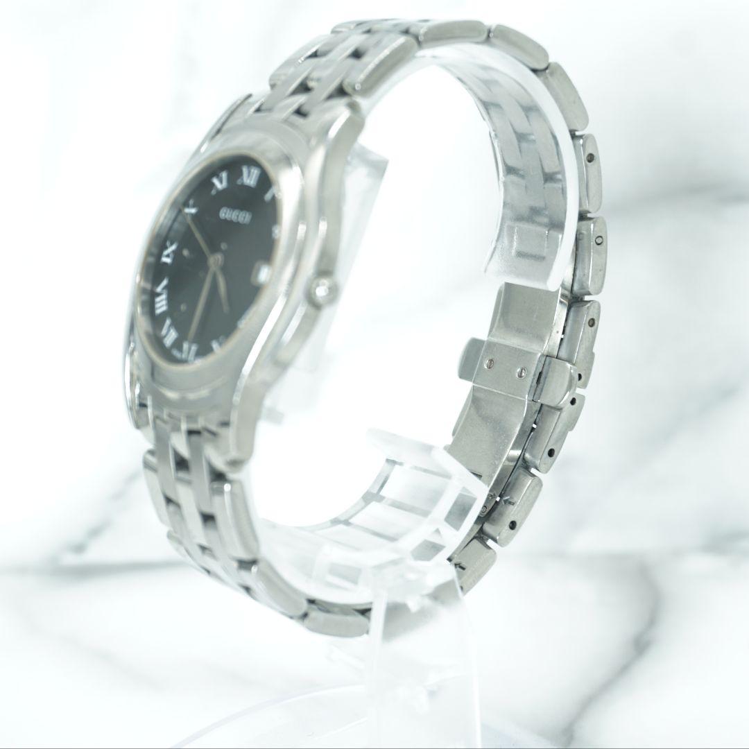 GUCCI 5500M メンズ 腕時計 シルバー クオーツ 電池交換済み
