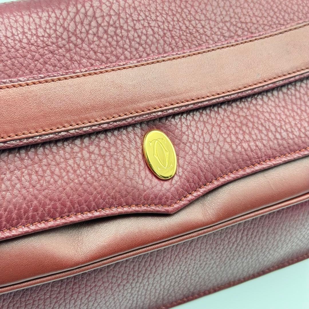 ✨美品✨カルティエ マストライン ボルドー クラッチバッグ 保存袋付 Gカード付