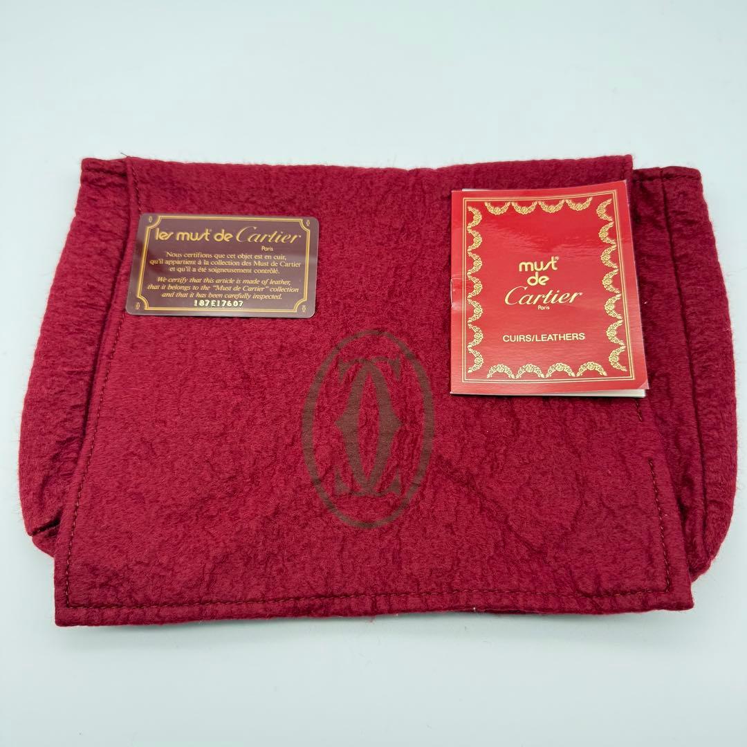 ✨美品✨カルティエ マストライン ボルドー クラッチバッグ 保存袋付 Gカード付