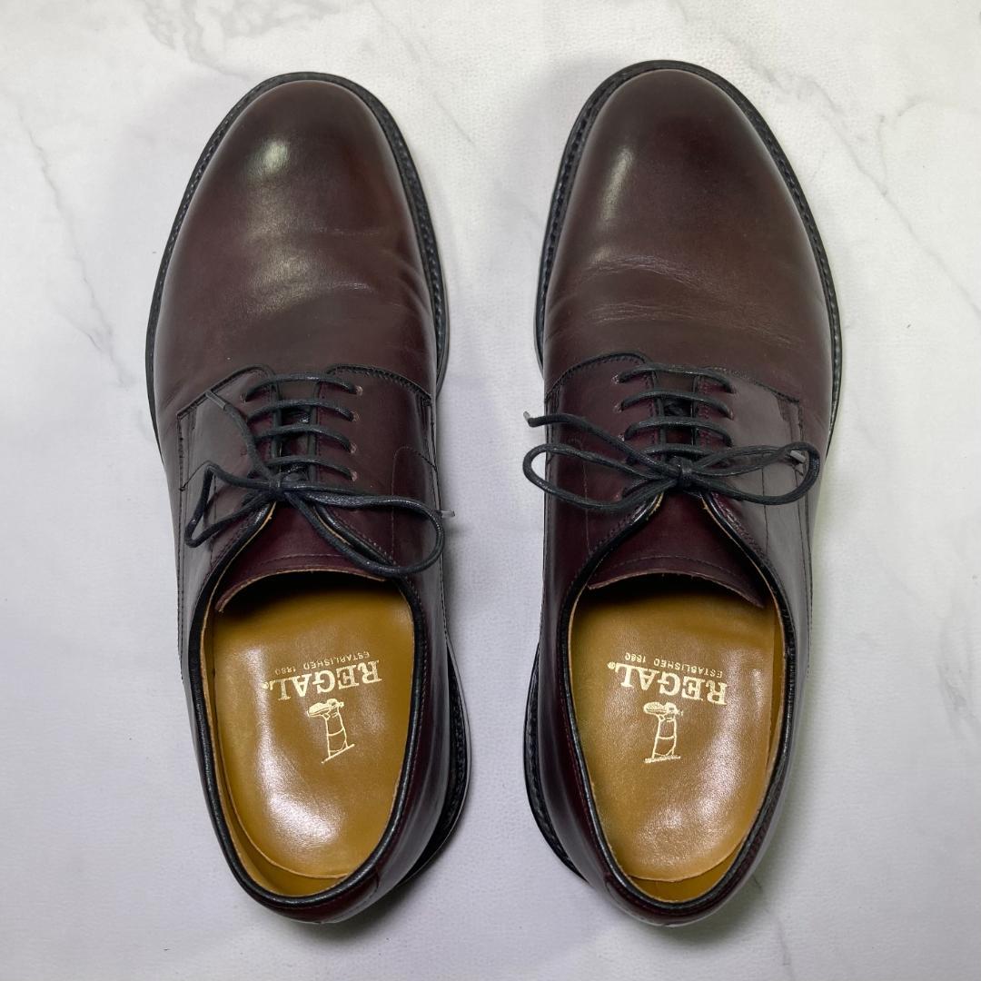 【美品】REGAL J291 プレーントゥ 25.5㎝ ブラウン