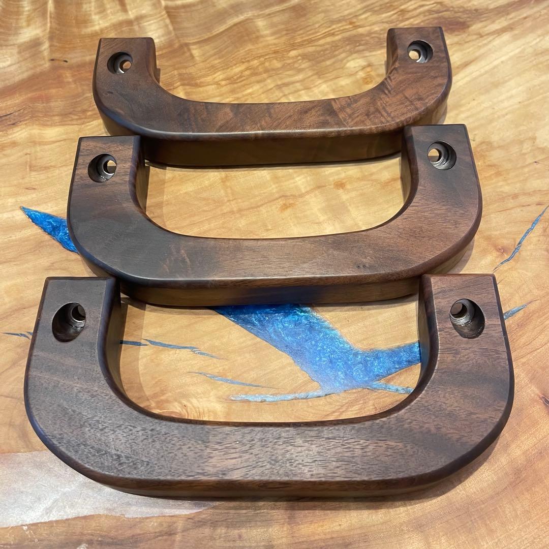 ハイエース用ウォールナットアシストグリップ3点セット