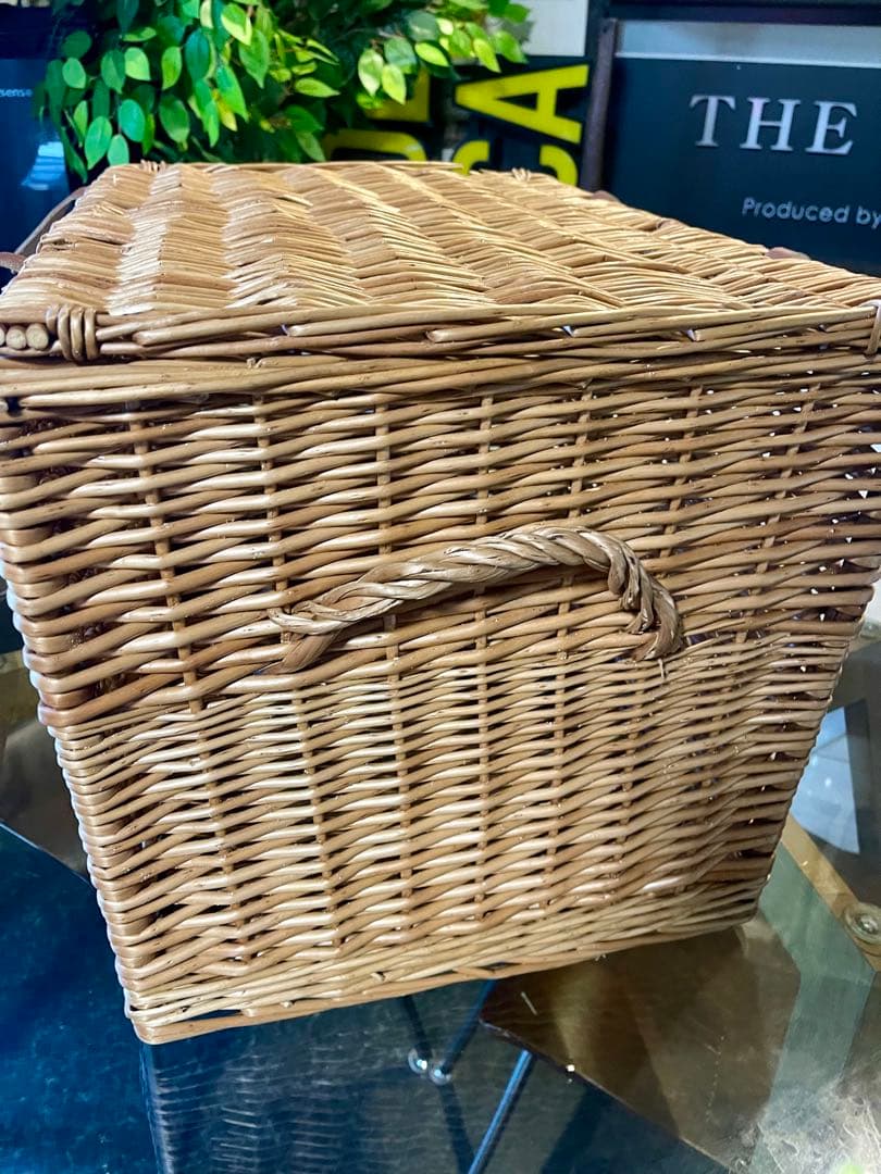 英国 フォートナム＆メイソン カゴ バスケット ラージサイズ　ハンパー ②