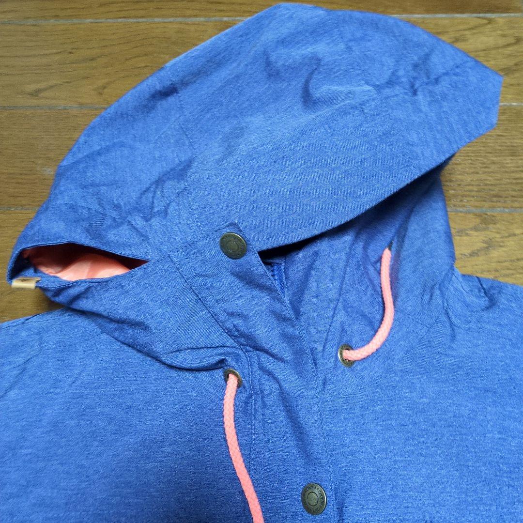 【美品】ROXY　スノボウェア　上下セット　デニム風　　カーキ　Ｓ　ボタニカル