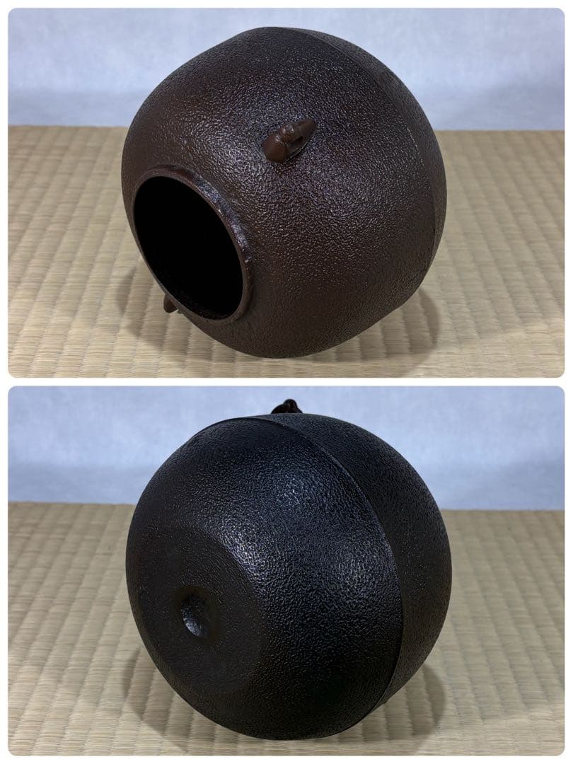 釜師　高橋敬典作　丸釜　美品　共箱　茶道具　送料込