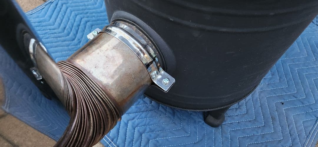 ホンマ 黒耐熱窓付時計型ストーブ ステンレ ス煙突セット 直接受渡歓迎