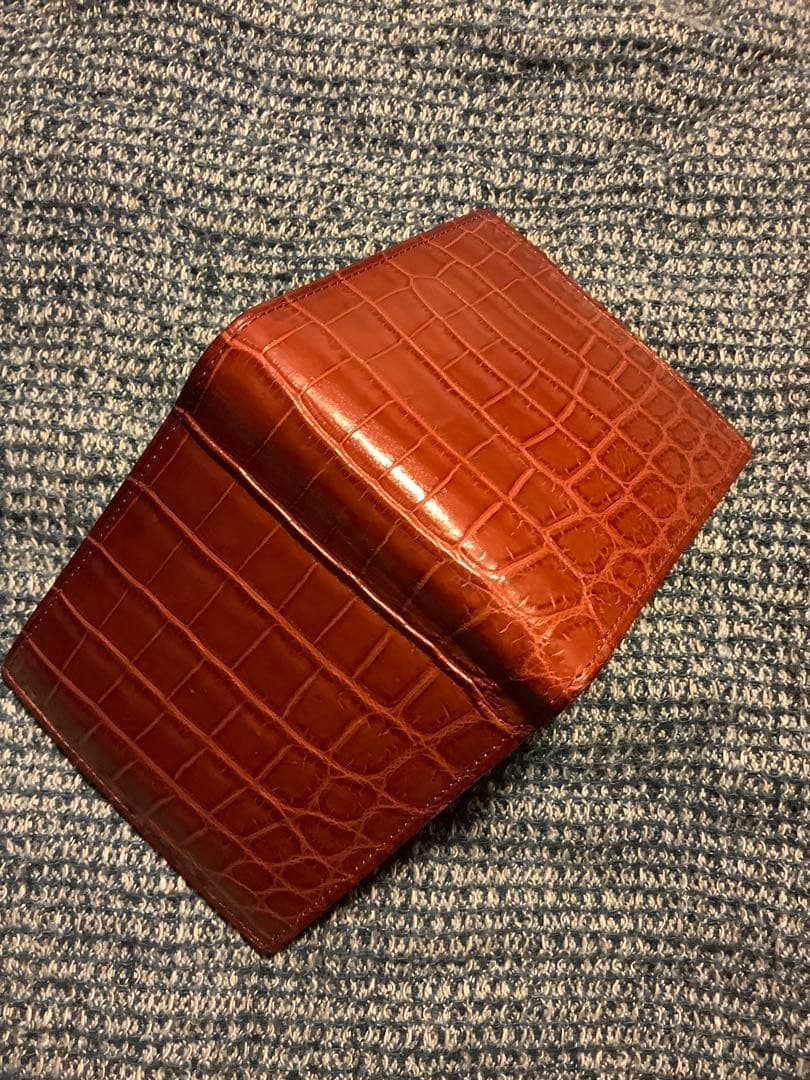 GANZO ナイルクロコ 折財布 中古 美品