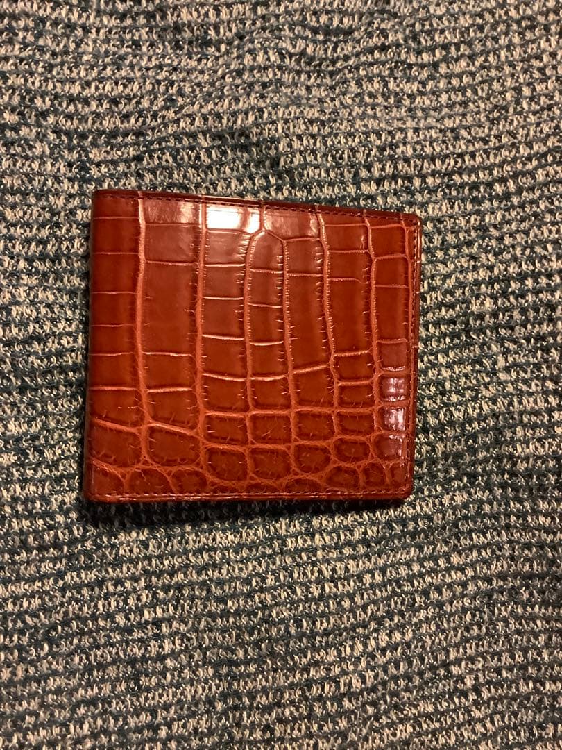 GANZO ナイルクロコ 折財布 中古 美品