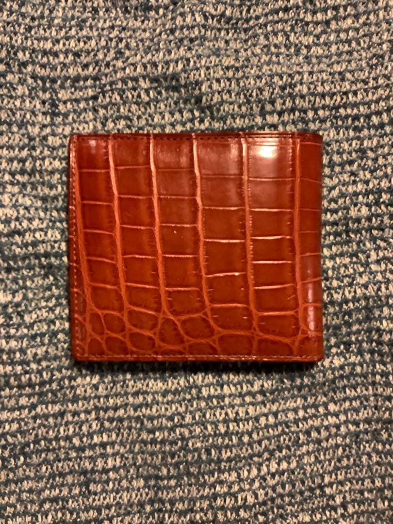 GANZO ナイルクロコ 折財布 中古 美品