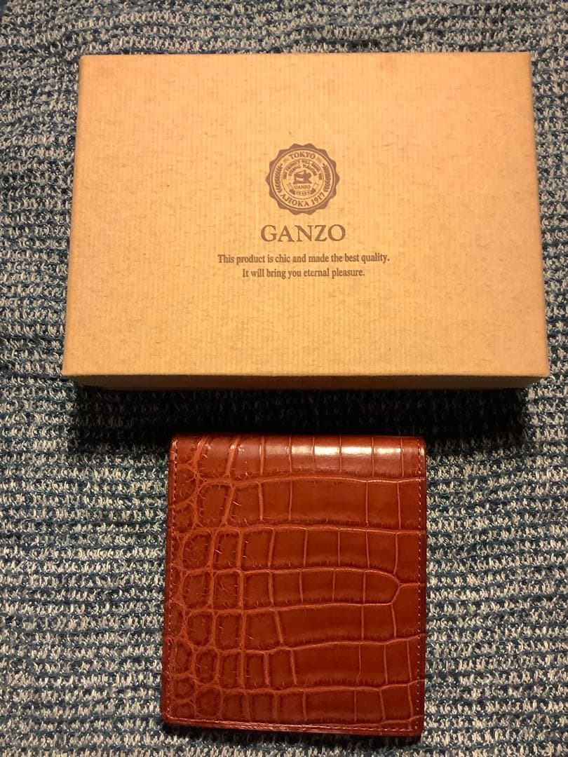GANZO ナイルクロコ 折財布 中古 美品