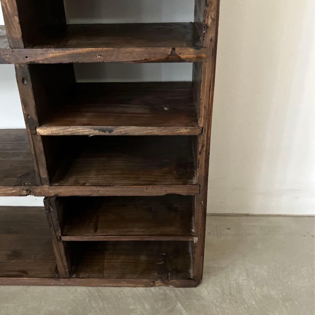 レトロ　アンティーク　古道具　古家具　昭和　大正　食器棚　本棚　飾り棚　シェルフ