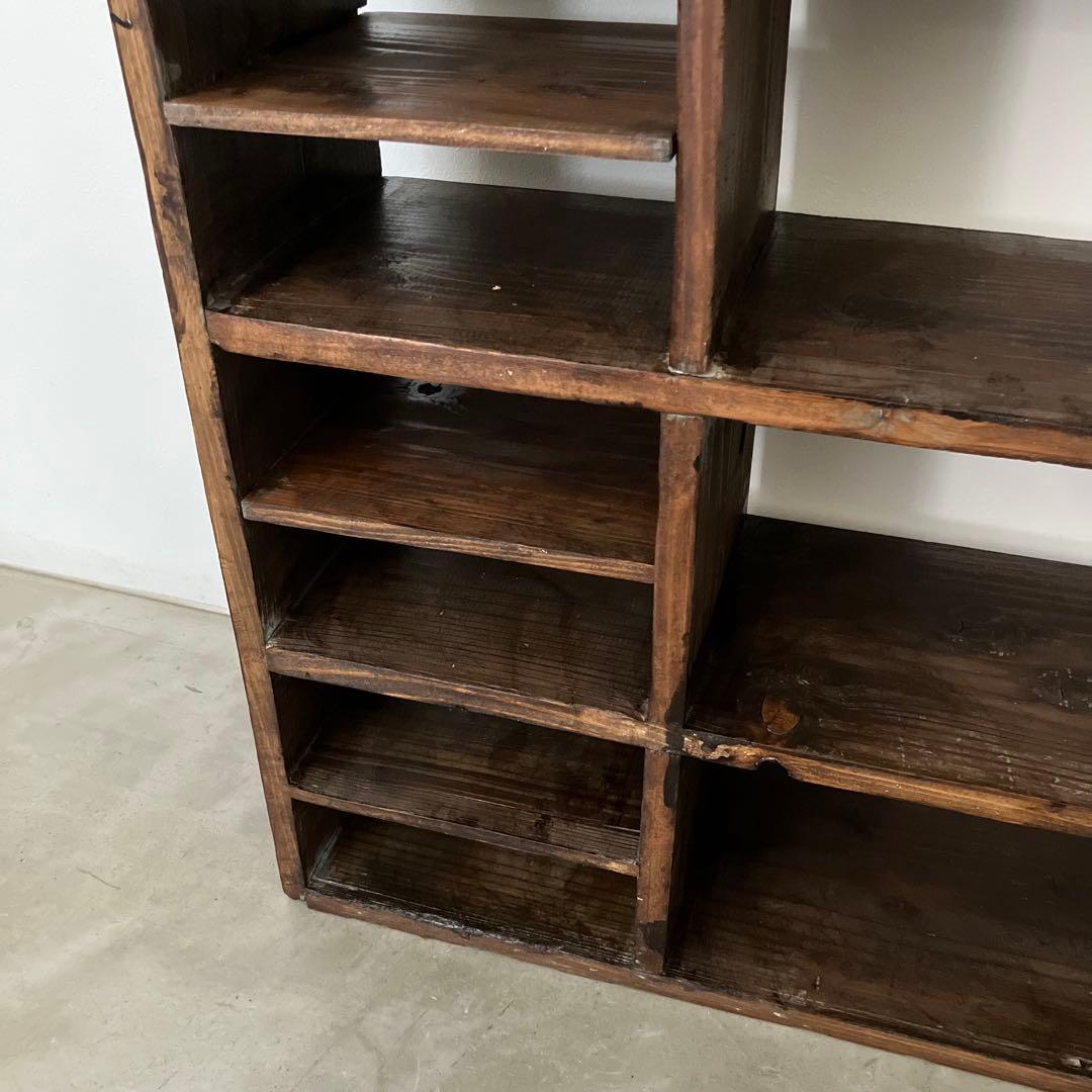 レトロ　アンティーク　古道具　古家具　昭和　大正　食器棚　本棚　飾り棚　シェルフ