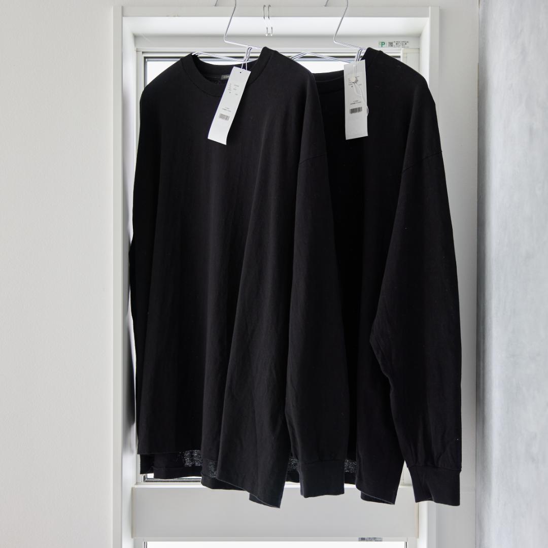 COMOLI 25AW コットンジャージ 長袖Tシャツ C03-05004 黒