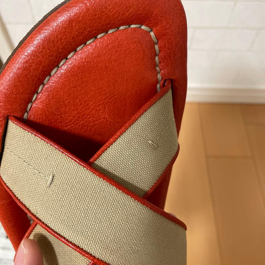 正規品　PRADA プラダ　レザー ストラップ サンダル 7.5 7 1/2